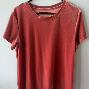 Abercrombie & Fitch Dusty Rose Velvet Top Size L
